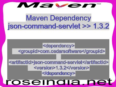 Maven dependency of json-command-servlet version 1.3.2