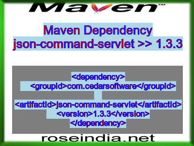 Maven dependency of json-command-servlet version 1.3.3