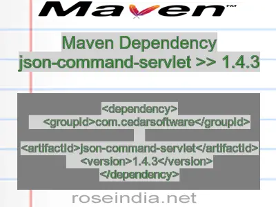 Maven dependency of json-command-servlet version 1.4.3