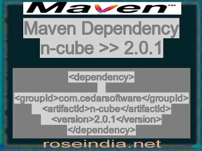 Maven dependency of n-cube version 2.0.1