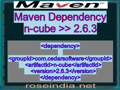 Maven dependency of n-cube version 2.6.3