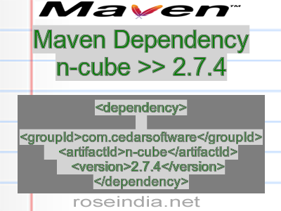 Maven dependency of n-cube version 2.7.4