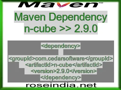 Maven dependency of n-cube version 2.9.0