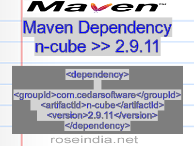 Maven dependency of n-cube version 2.9.11