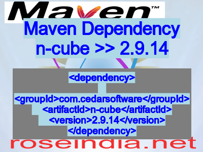 Maven dependency of n-cube version 2.9.14