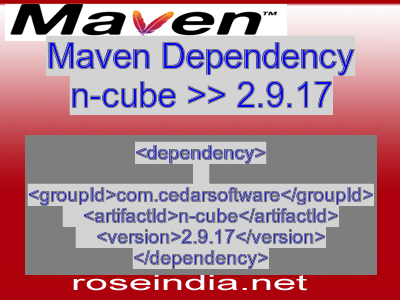 Maven dependency of n-cube version 2.9.17