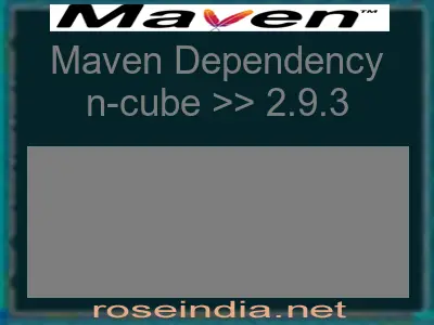 Maven dependency of n-cube version 2.9.3