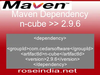 Maven dependency of n-cube version 2.9.6
