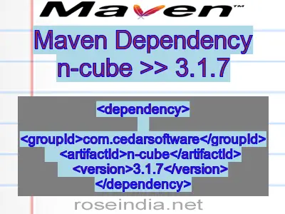 Maven dependency of n-cube version 3.1.7