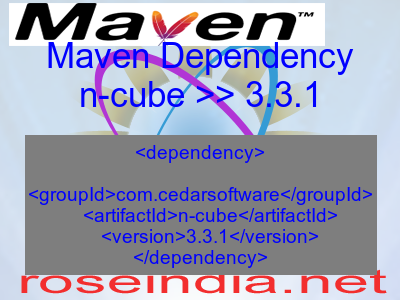 Maven dependency of n-cube version 3.3.1