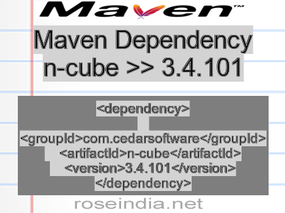 Maven dependency of n-cube version 3.4.101