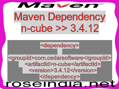 Maven dependency of n-cube version 3.4.12