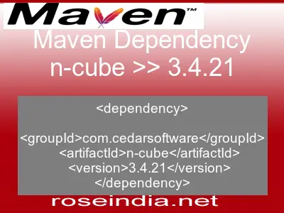 Maven dependency of n-cube version 3.4.21