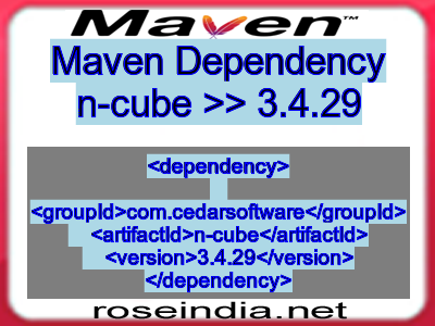 Maven dependency of n-cube version 3.4.29