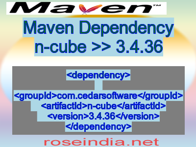 Maven dependency of n-cube version 3.4.36