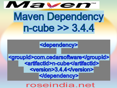 Maven dependency of n-cube version 3.4.4