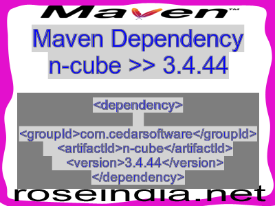 Maven dependency of n-cube version 3.4.44