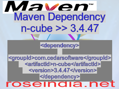 Maven dependency of n-cube version 3.4.47