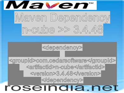 Maven dependency of n-cube version 3.4.48