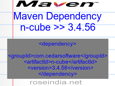 Maven dependency of n-cube version 3.4.56