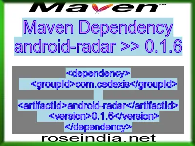Maven dependency of android-radar version 0.1.6