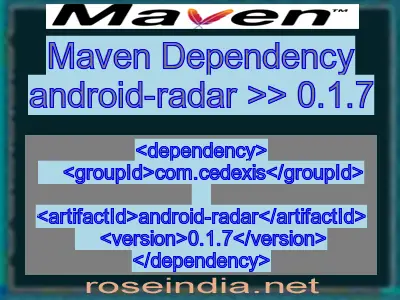 Maven dependency of android-radar version 0.1.7