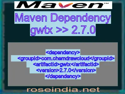 Maven dependency of gwtx version 2.7.0