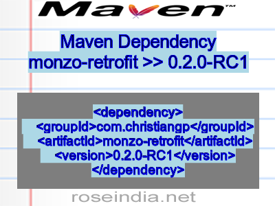 Maven dependency of monzo-retrofit version 0.2.0-RC1