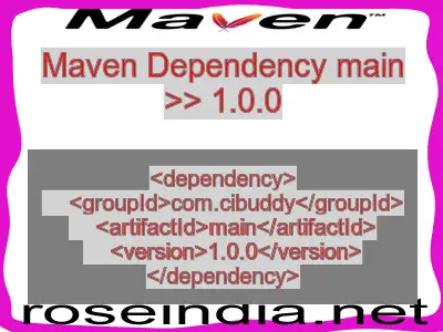 Maven dependency of main version 1.0.0