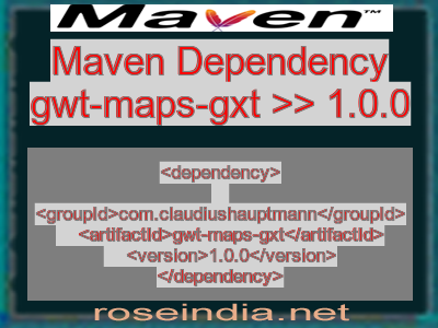 Maven dependency of gwt-maps-gxt version 1.0.0
