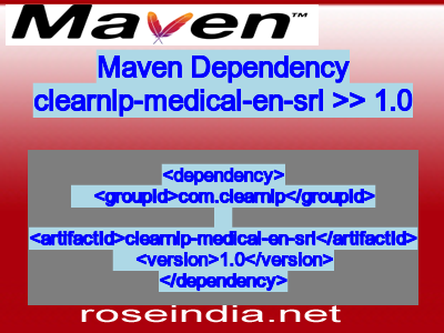 Maven dependency of clearnlp-medical-en-srl version 1.0