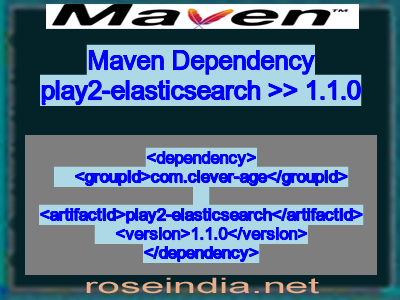 Maven dependency of play2-elasticsearch version 1.1.0