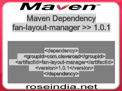 Maven dependency of fan-layout-manager version 1.0.1