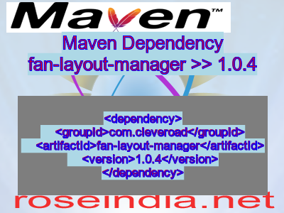 Maven dependency of fan-layout-manager version 1.0.4