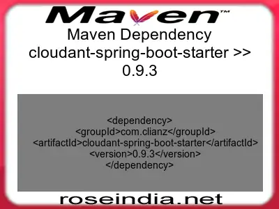 Maven dependency of cloudant-spring-boot-starter version 0.9.3