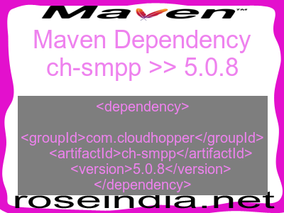 Maven dependency of ch-smpp version 5.0.8