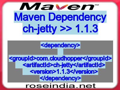 Maven dependency of ch-jetty version 1.1.3