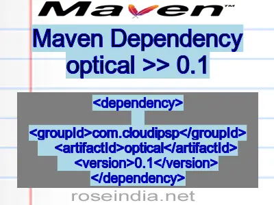 Maven dependency of optical version 0.1