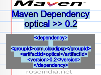Maven dependency of optical version 0.2
