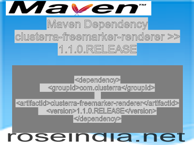 Maven dependency of clusterra-freemarker-renderer version 1.1.0.RELEASE