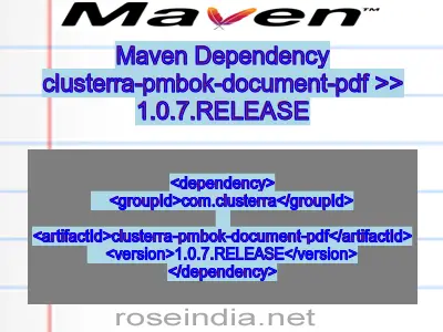 Maven dependency of clusterra-pmbok-document-pdf version 1.0.7.RELEASE