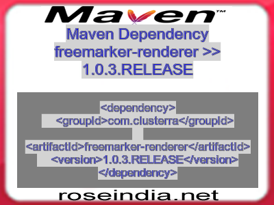 Maven dependency of freemarker-renderer version 1.0.3.RELEASE