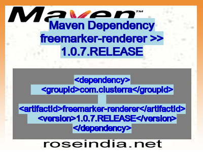 Maven dependency of freemarker-renderer version 1.0.7.RELEASE