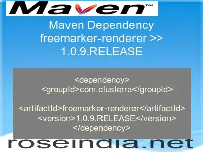 Maven dependency of freemarker-renderer version 1.0.9.RELEASE