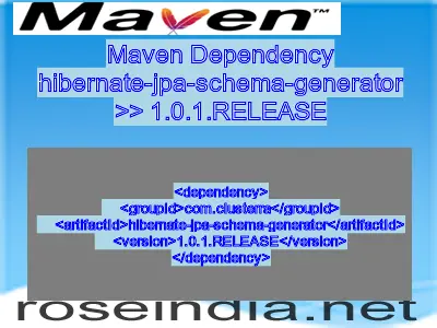 Maven dependency of hibernate-jpa-schema-generator version 1.0.1.RELEASE