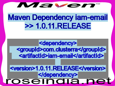 Maven dependency of iam-email version 1.0.11.RELEASE