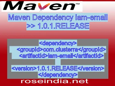 Maven dependency of iam-email version 1.0.1.RELEASE