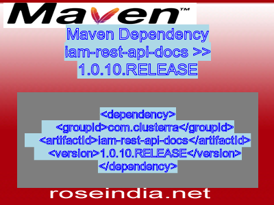 Maven dependency of iam-rest-api-docs version 1.0.10.RELEASE