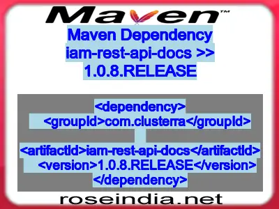 Maven dependency of iam-rest-api-docs version 1.0.8.RELEASE