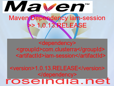 Maven dependency of iam-session version 1.0.13.RELEASE